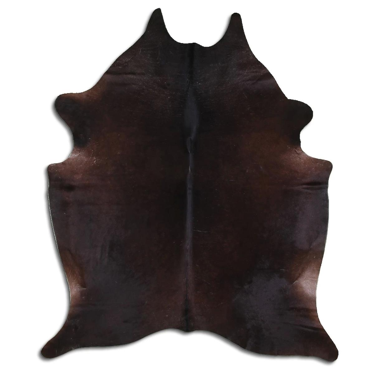 Fiesta Leather Art Kahverengi 0.5 mm Deri Toz Tutmaz Yıkanabilir İnce Kaymaz Deri Taban Oval Makine Dokuma Salon Halısı 100x500 cm