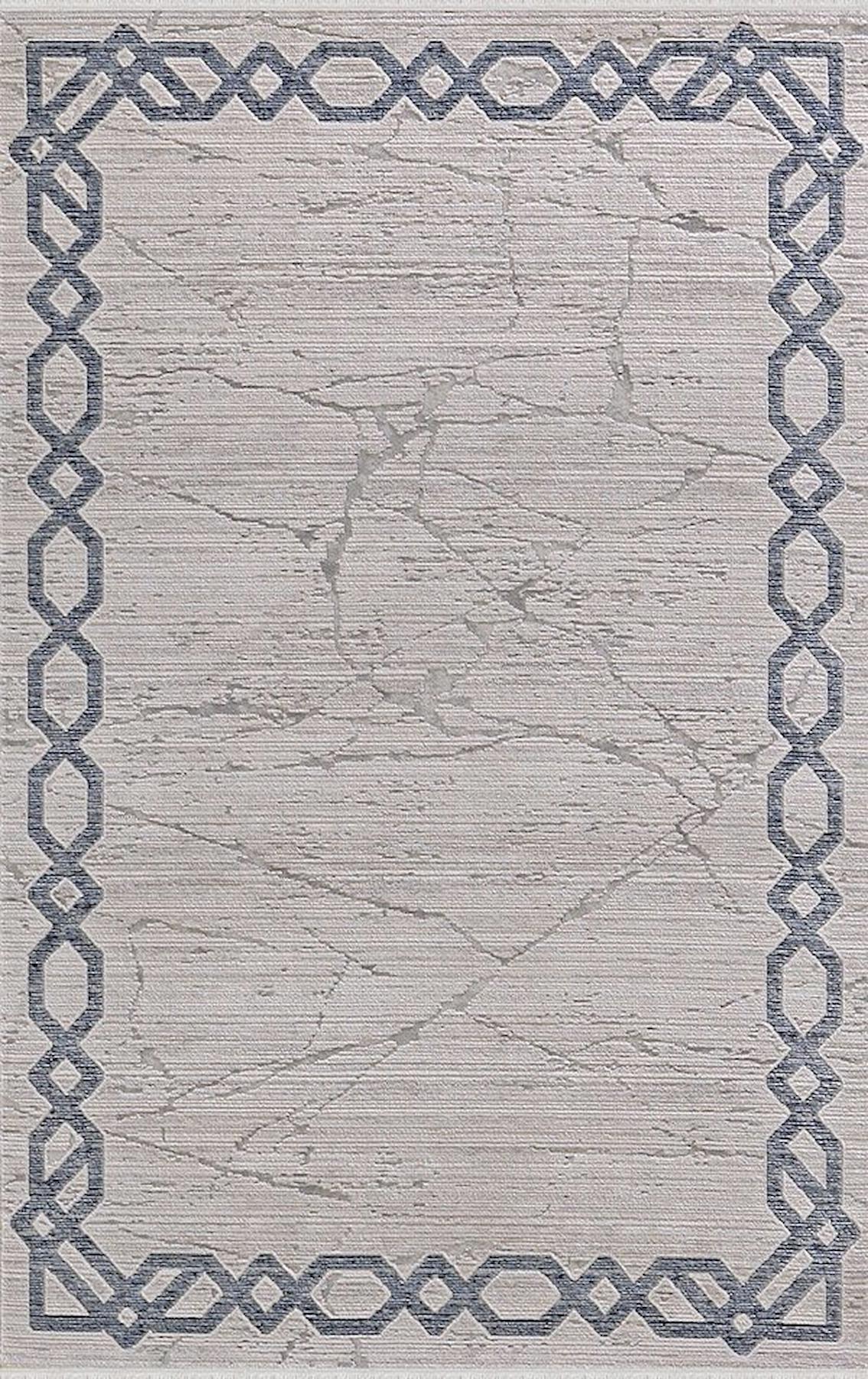 Merinos Diyez 34931 Krem 9 mm Akrilik Yıkanabilir İnce Kaymaz Dikdörtgen Makine Dokuma Salon Halısı 80x150 cm