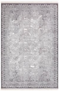 Dinarsu Arora 31885 Gri 10 mm Akrilik Yıkanabilir Orta Kaymaz Taban Dikdörtgen Makine Dokuma Salon Halısı 160x235 cm