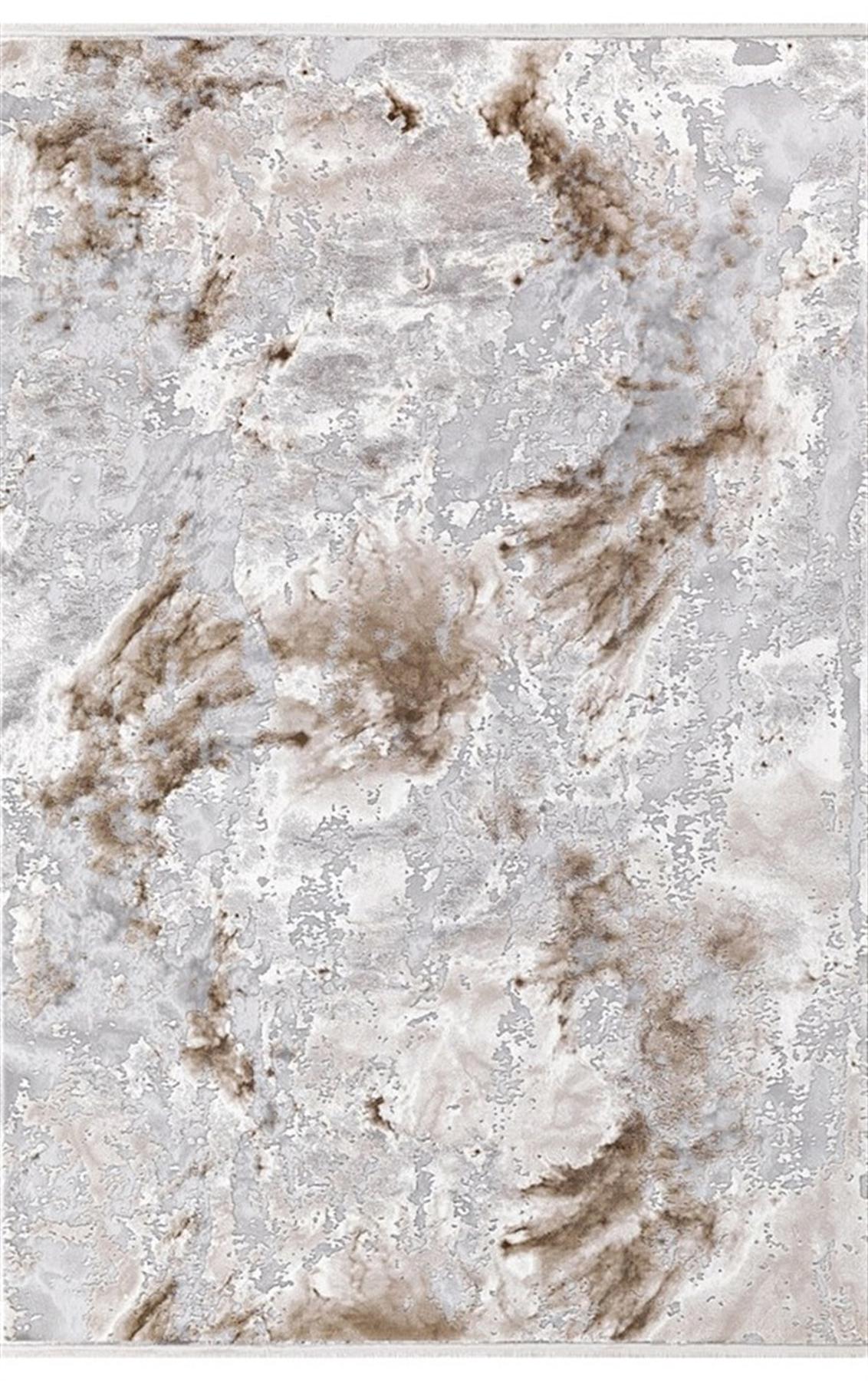 Dinarsu Electra 31973 Kahverengi 11 mm Akrilik Silinebilir Yıkanabilir Orta Kaymaz Dikdörtgen Makine Dokuma Salon Halısı 80x300 cm