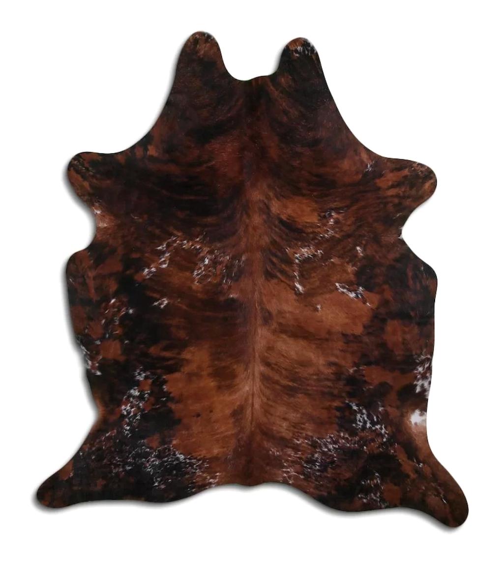 Fiesta Leather Art 102483 Krem 51 mm Deri Toz Tutmaz Yıkanabilir İnce Kaymaz Deri Taban Oval Makine Dokuma Salon Halısı 100x200 cm