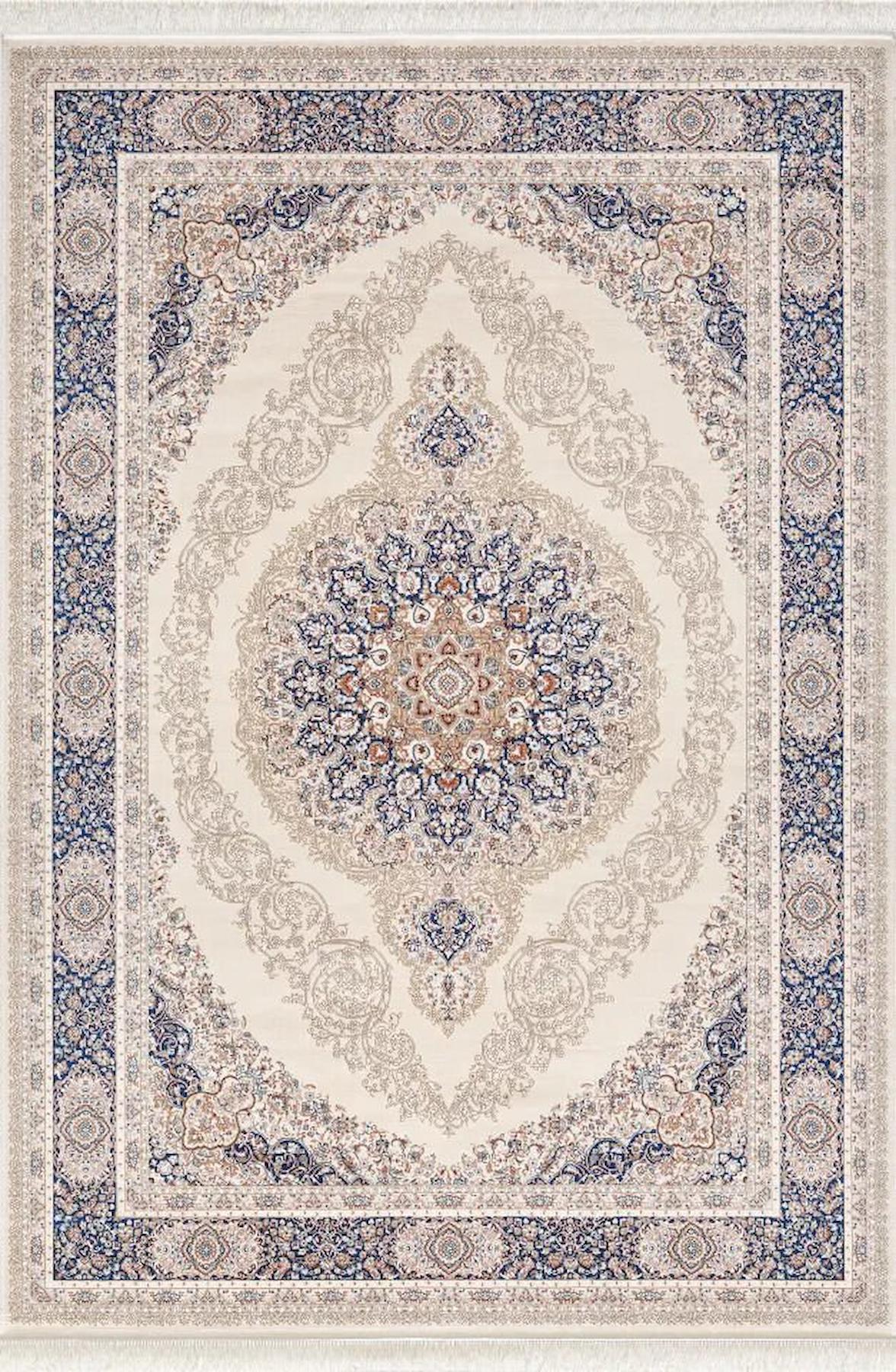 Pierre Cardin Persia YZ02A Krem 0.8 mm Akrilik Yumuşak Yıkanabilir İnce Kaymaz Dikdörtgen Makine Dokuma Salon Halısı 160x230 cm
