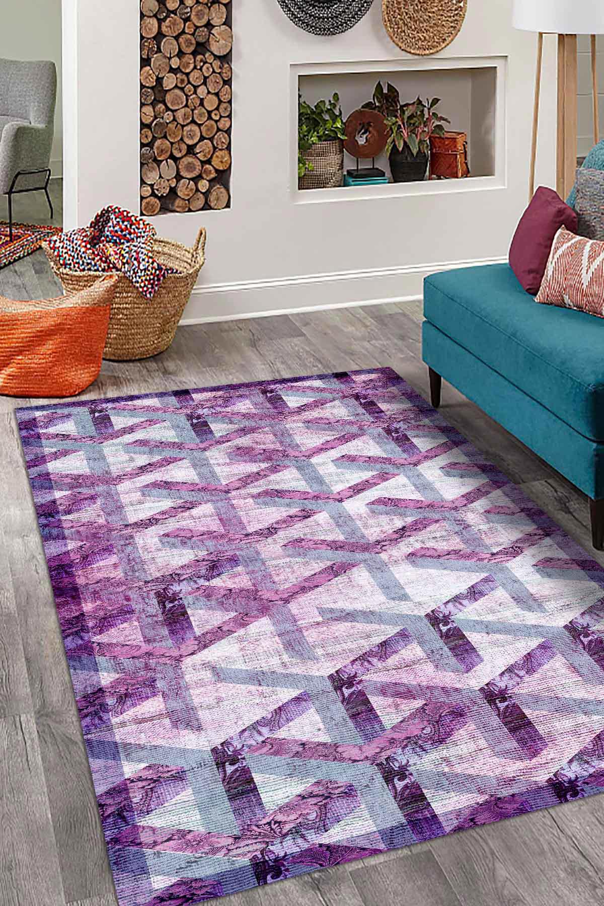 Latte Dizayn Elfa Krem 0.5 mm Pamuk Antibakteriyel Yıkanabilir İnce Kaymaz Dikdörtgen Makine Dokuma Salon Halısı 100x200 cm