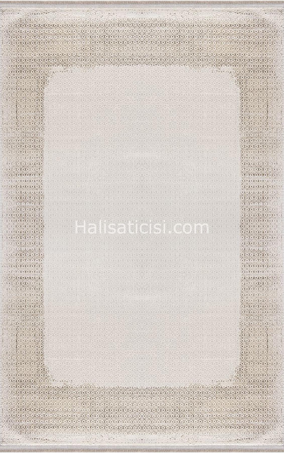 Padişah Aspen 62743 Krem 2 mm Polyester Toz Tutmaz Yıkanabilir İnce Dikdörtgen Makine Dokuma Salon Halısı 300x400 cm
