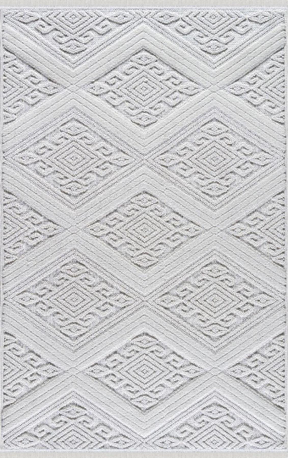 Padişah Ferida Krem 8 mm Polyester Yıkanabilir İnce Kaymaz Dikdörtgen Makine Dokuma Salon Halısı 80x500 cm