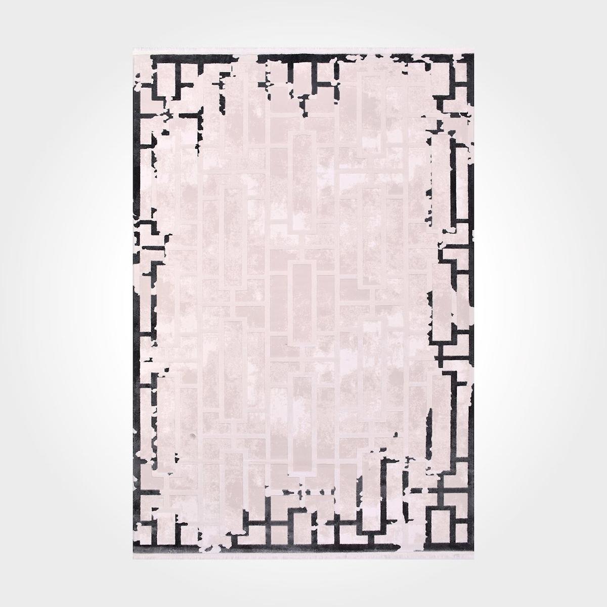Crea Halı Elkenz 7560 Krem 4 mm Akrilik Toz Tutmaz Yıkanabilir İnce Pamuk Taban Dikdörtgen Makine Dokuma Salon Halısı 160x230 cm