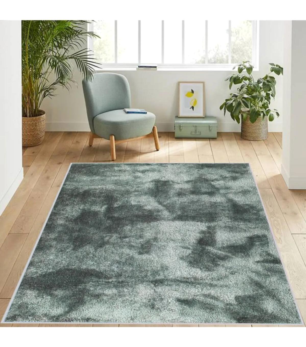 Rovigo Home RVG1188 Çok Renkli 8 mm Polyester Antibakteriyel-Leke Tutmaz-Toz Tutmaz Yıkanabilir İnce Kaymaz Dot Taban Dikdörtgen Makine Dokuma Salon Halısı 80x500 cm