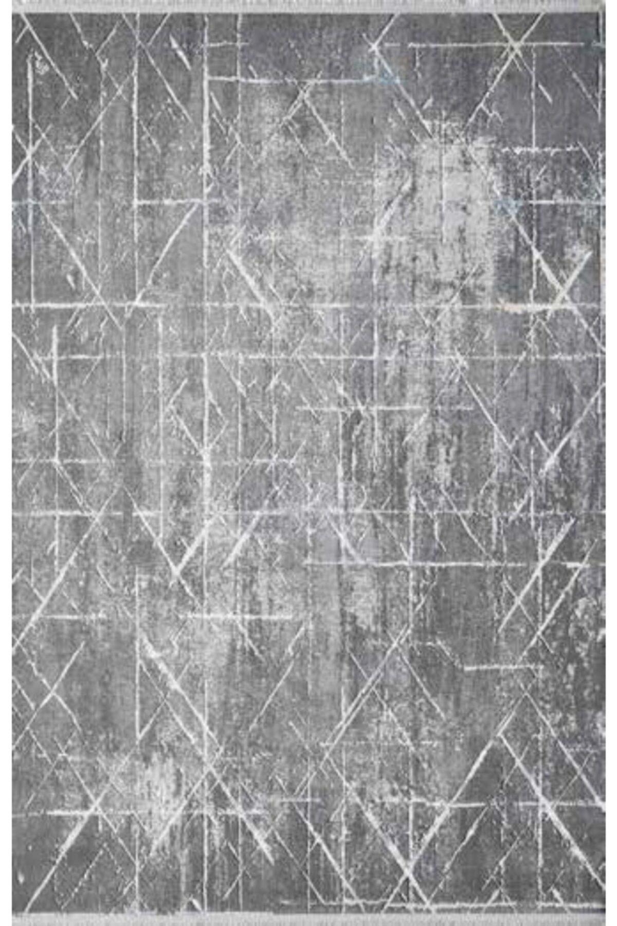 Atlas Halı Mood MD00C Çok Renkli 10 mm Viskon Yıkanabilir İnce Kaymaz Jüt Taban Dikdörtgen Makine Dokuma Salon Halısı 160x230 cm