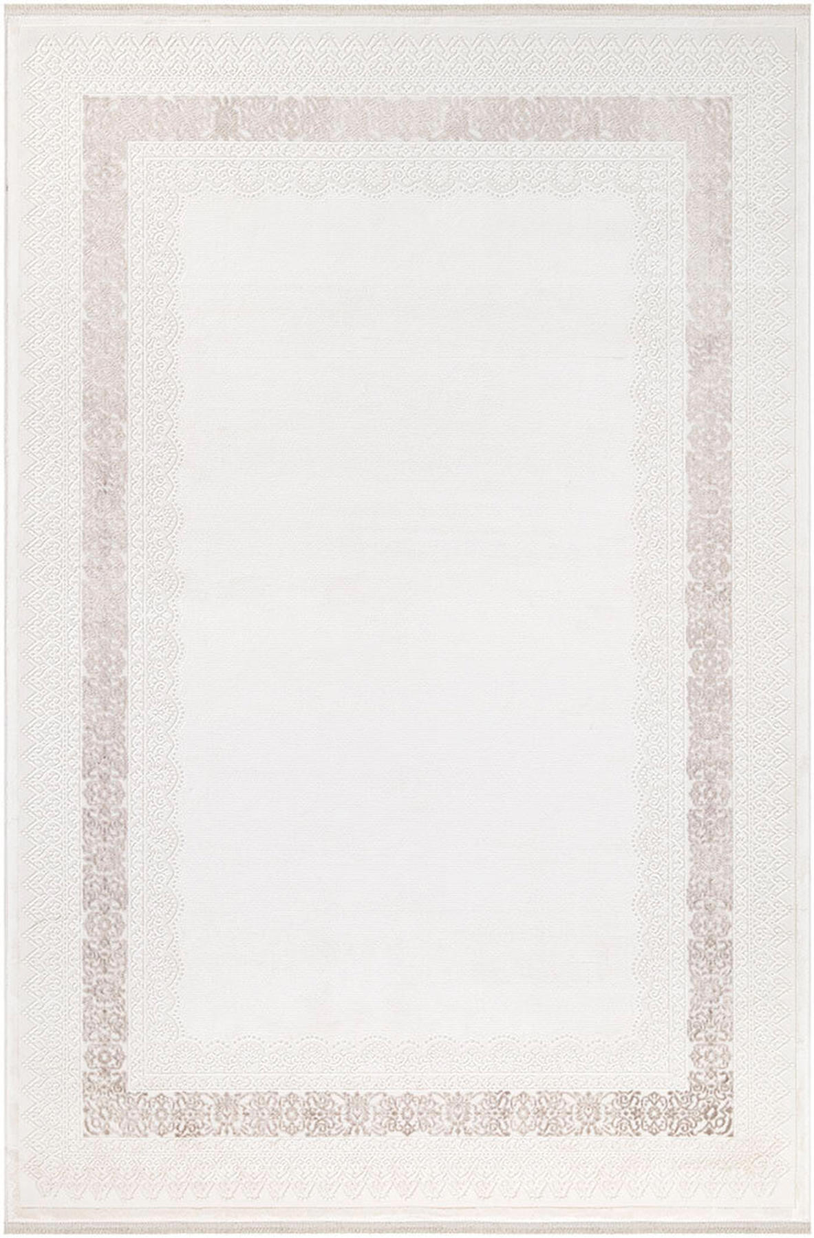 İpek Home Allures 12245 Bej-Kahverengi 8 mm Akrilik Yalıtıma Yardımcı Yıkanabilir Orta Kaymaz Pamuk Taban Dikdörtgen Makine Dokuma Salon Halısı 80x150 cm