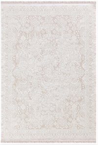 Dinarsu Arora 31885 Krem 10 mm Akrilik Yıkanabilir Orta Kaymaz Taban Dikdörtgen Makine Dokuma Salon Halısı 180x180 cm