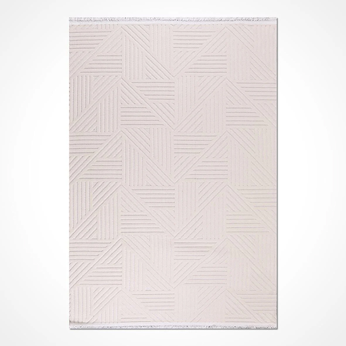 Crea Halı Tuana TY05 Krem 9 mm Polyester Toz Tutmaz Yıkanabilir Orta Dikdörtgen Makine Dokuma Salon Halısı 120x180 cm