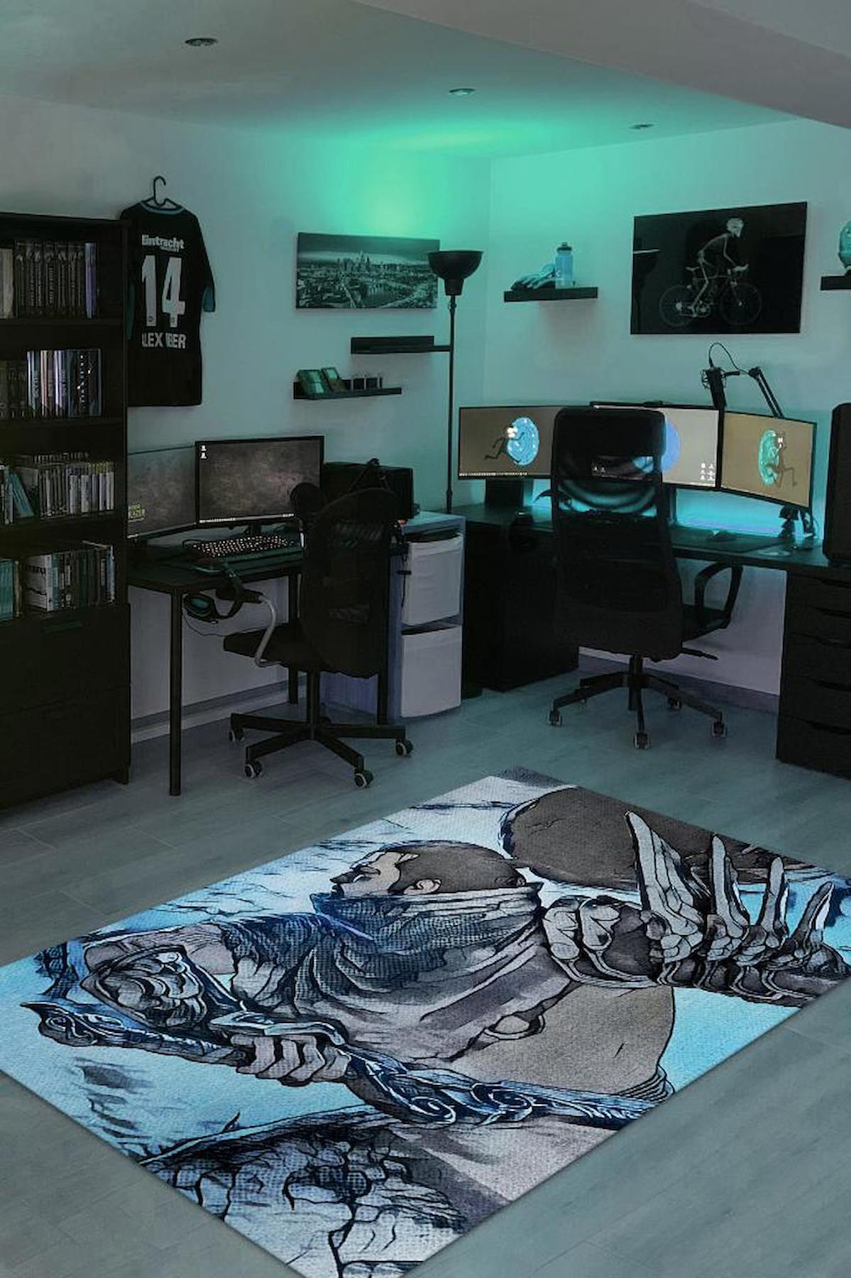 Homshtag Yasuo Krem 4 mm Pamuk Antistatik Yıkanabilir İnce Kaymaz Dikdörtgen Makine Dokuma Genç Odası Halısı 60x100 cm