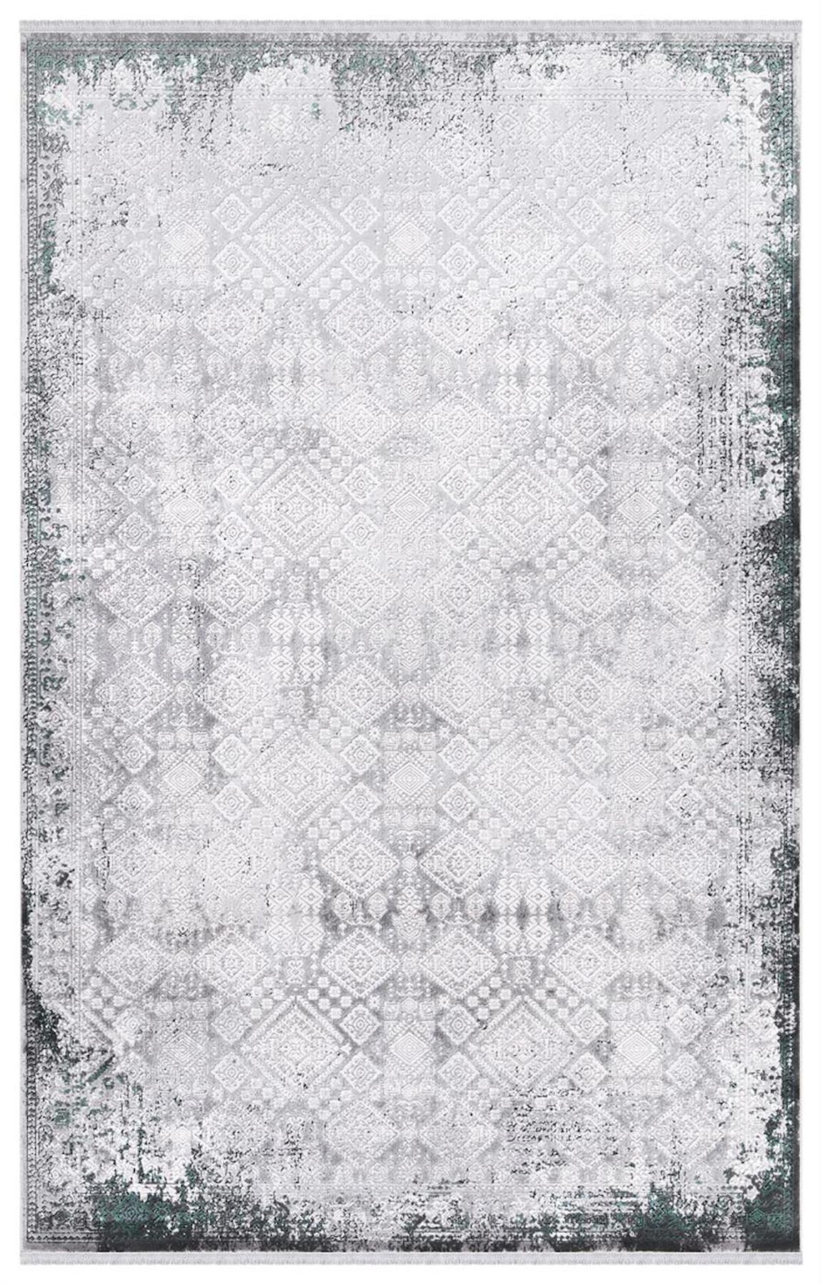 İpek Mekik Halı Roxanne 17135 Gri 8 mm Akrilik Yıkanabilir İnce Kaymaz Pamuk Taban Dikdörtgen Makine Dokuma Antre-Çocuk Odası-Salon-Yatak Odası Halısı 180x280 cm