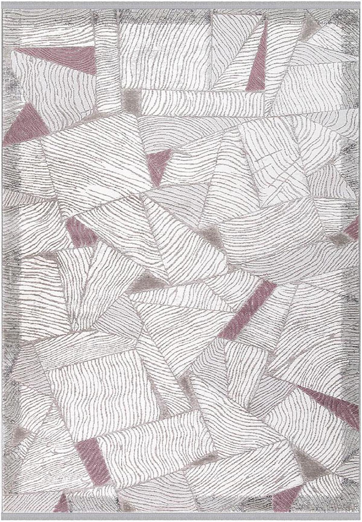 İpek Mekik Halı Anisa 15531 Gri 10 mm Akrilik Yıkanabilir Orta Kaymaz Dikdörtgen Makine Dokuma Antre-Çocuk Odası-Salon-Yatak Odası Halısı 160x230 cm