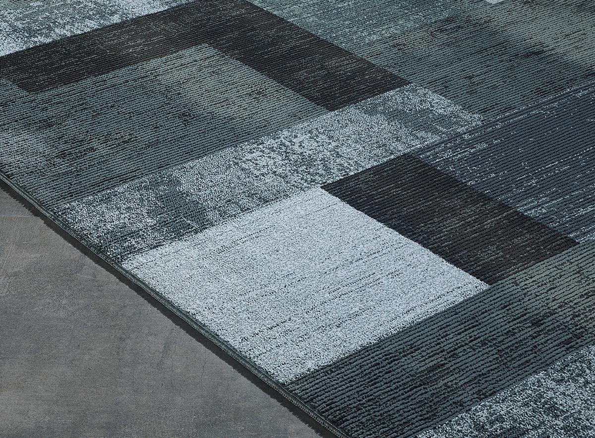 Gümüşsuyu Ecocycle 11456 Çok Renkli 8 mm Polyester Silinebilir Yıkanabilir Orta Kaymaz Dikdörtgen Makine Dokuma Salon Halısı 100x150 cm