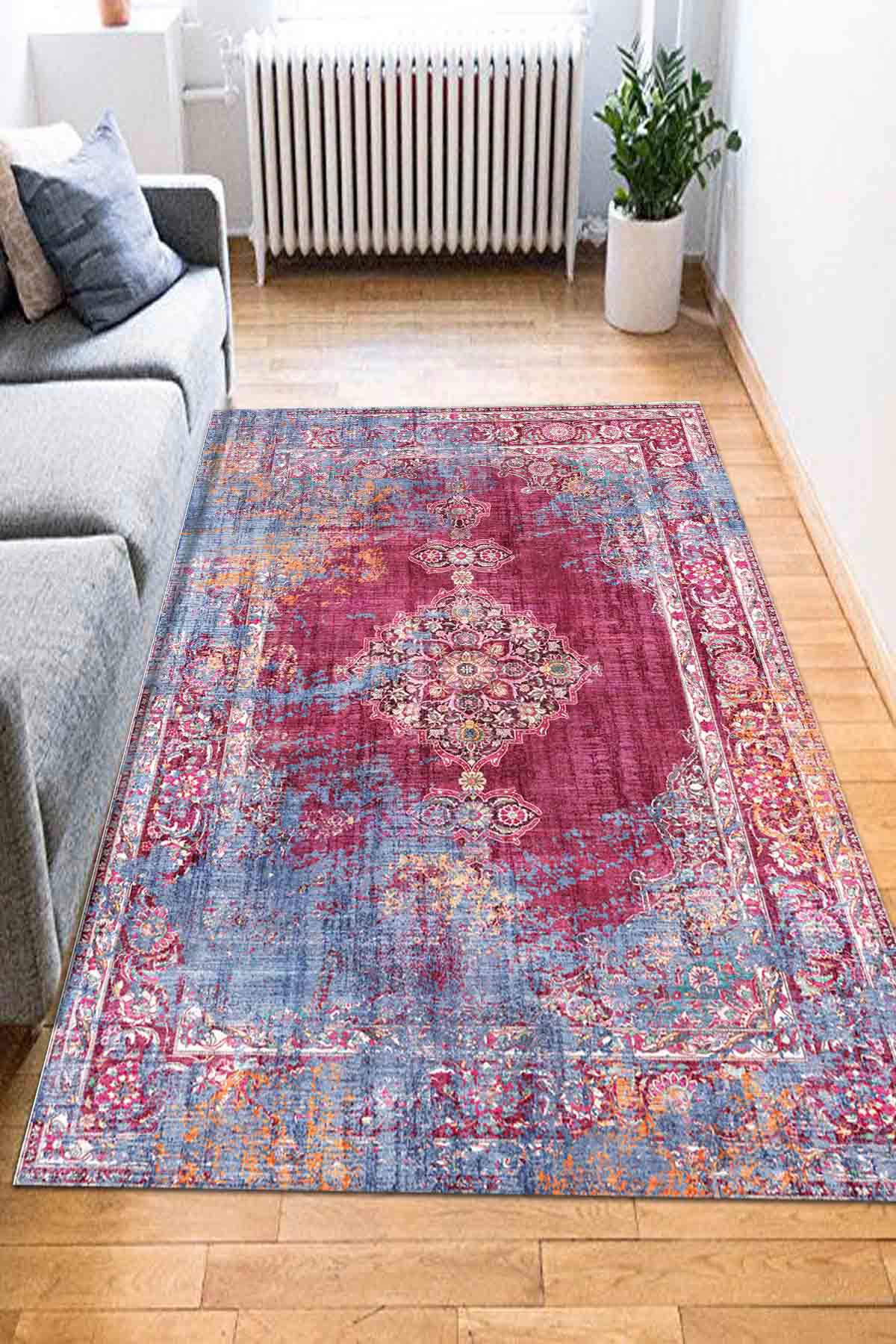 Latte Dizayn Fanayit Krem 0.5 mm Pamuk Antibakteriyel Yıkanabilir Kaymaz Dikdörtgen Makine Dokuma Salon Halısı 150x233 cm