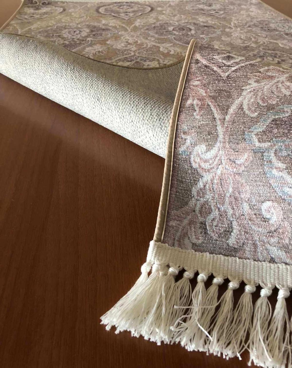 Prizma Home V6010 Çok Renkli Pamuk Toz Tutmaz Yıkanabilir Orta Dikdörtgen Makine Dokuma Oturma Odası-Salon Halısı 120x180 cm