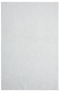 Kreasyon Halı MX003 Krem 8 mm Polyester Yıkanabilir Kalın Dikdörtgen Makine Dokuma Salon Halısı 125x200 cm