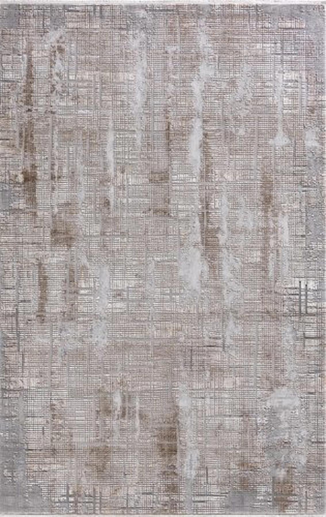 Merinos Therapy 19117 Krem 12 mm Viskon Yumuşak Yıkanabilir Kalın Kaymaz Dikdörtgen Makine Dokuma Salon Halısı 100x150 cm
