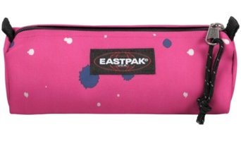 Eastpak Benchmark Çok Renkli Düz Bez Tek Gözlü Geometrik Silindir Cüzdan Kalemlik