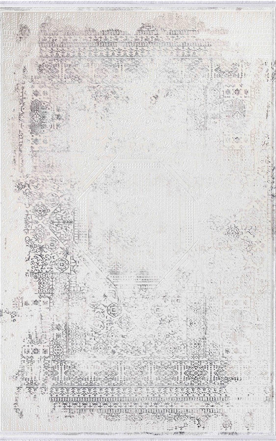 İpek Mekik Halı Sihir 17355 Krem 6 mm Polyester Toz Tutmaz Yıkanabilir İnce Kaymaz Pamuk Taban Dikdörtgen Makine Dokuma Antre-Çocuk Odası-Salon-Yatak Odası Halısı 240x300 cm