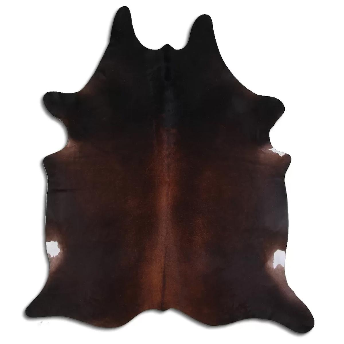 Fiesta Leather Art 66815 Krem 51 mm Deri Toz Tutmaz Yıkanabilir İnce Kaymaz Deri Taban Oval Makine Dokuma Salon Halısı 120x200 cm