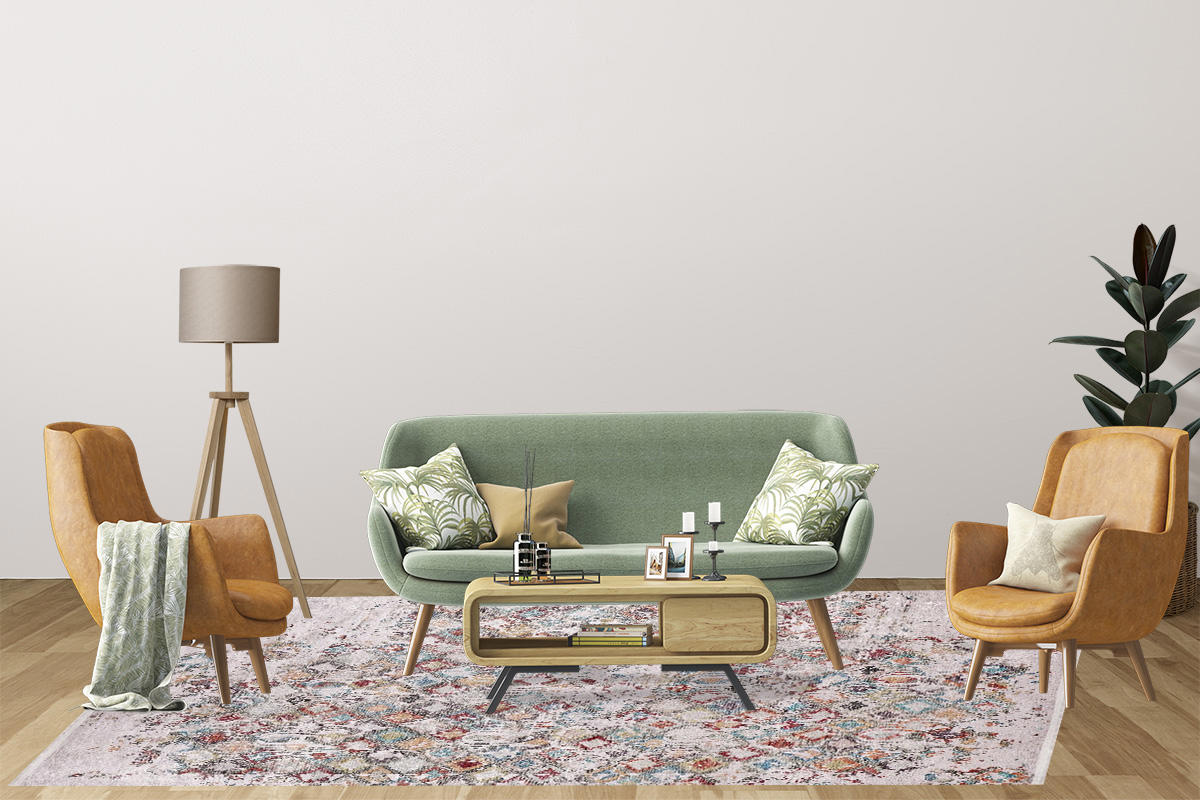 Halı Atölyesi Bej 5 mm Pamuk Yıkanabilir İnce Kaymaz Taban Dikdörtgen Makine Dokuma Salon Halısı 80x300 cm