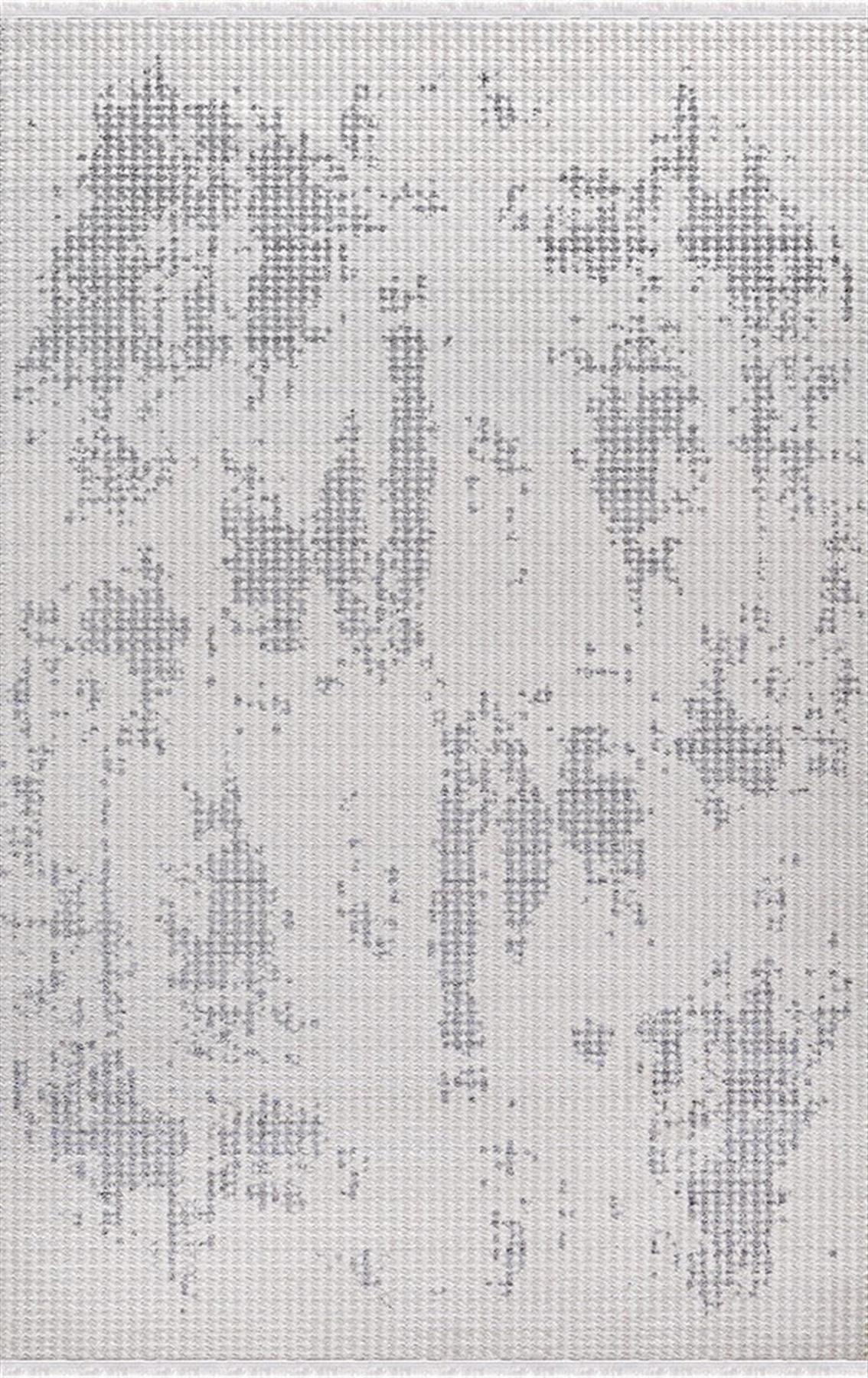 Merinos Diyez 39138 Gri 9 mm Akrilik Yıkanabilir İnce Kaymaz Dikdörtgen Makine Dokuma Salon Halısı 160x200 cm