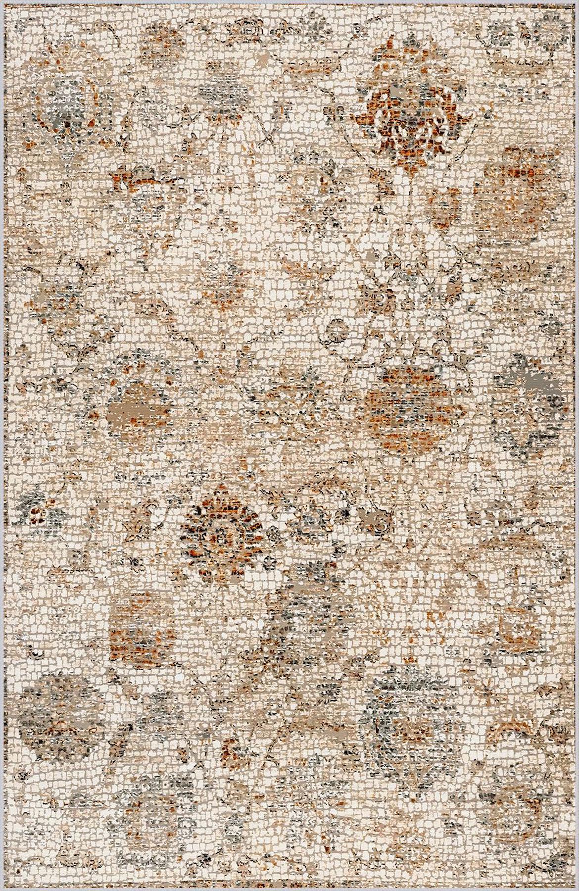 Rovigo Home RVG0794 Krem 8 mm Polyester Antibakteriyel-Leke Tutmaz-Toz Tutmaz Yıkanabilir İnce Kaymaz Dot Taban Dikdörtgen Makine Dokuma Salon Halısı 80x150 cm