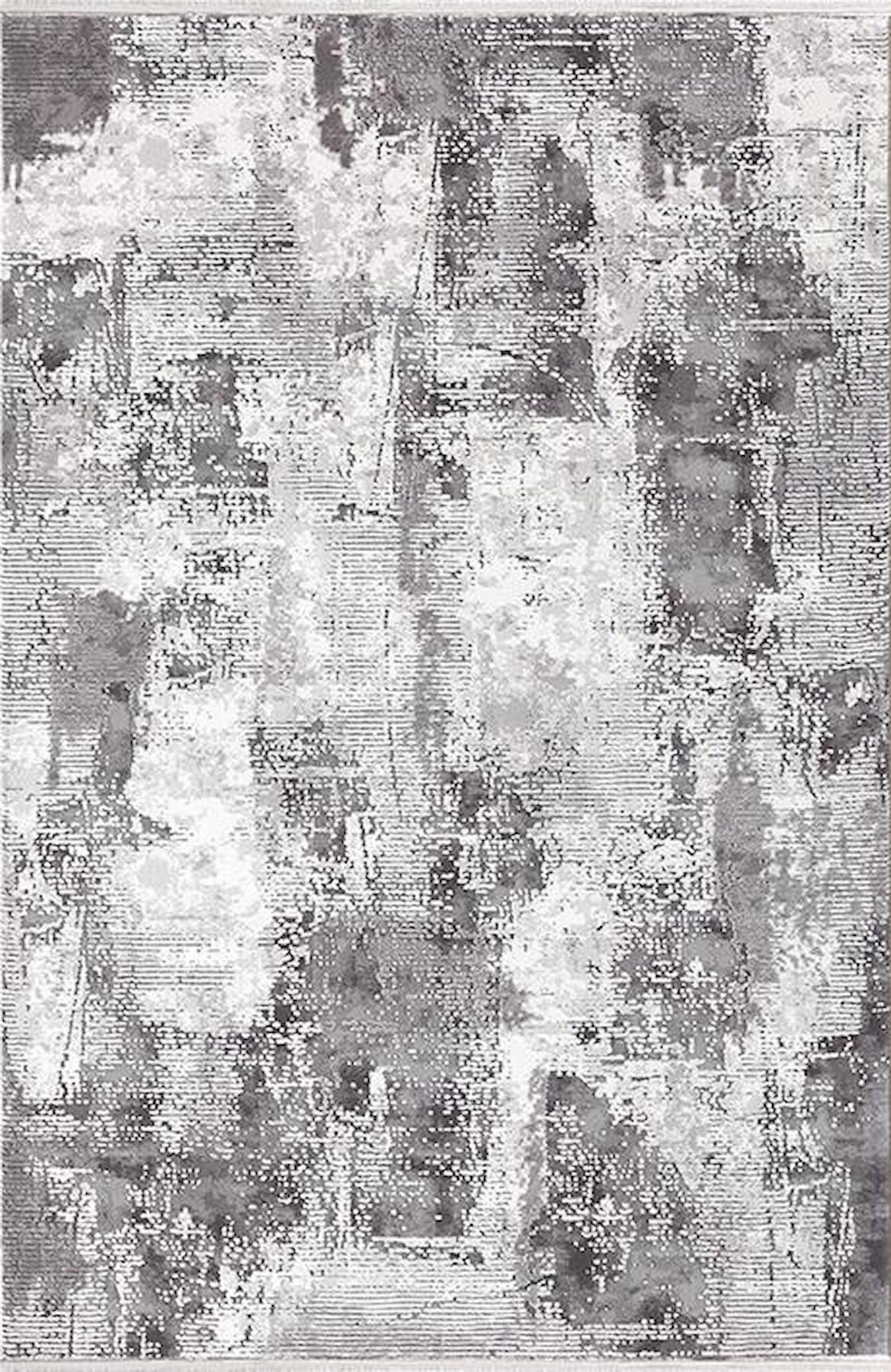Efsane Halı 31986 Gri 11 mm Akrilik Silinebilir Yıkanabilir Orta Kaymaz Dikdörtgen Makine Dokuma Salon Halısı 100x150 cm