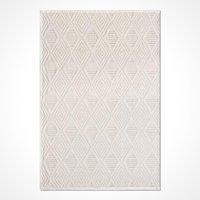 Crea Halı Antakya AU001 Krem 4 mm Polyester Toz Tutmaz Yıkanabilir İnce Dikdörtgen Makine Dokuma Salon Halısı 160x230 cm