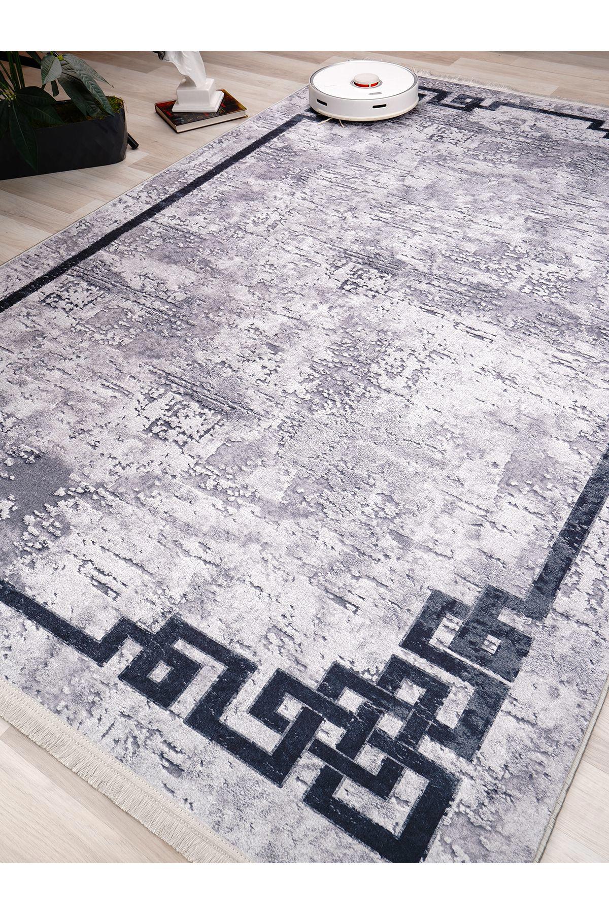 İnspira Krem 12 mm Polyester Kaymaz Taban Dikdörtgen Halı 50x80 cm