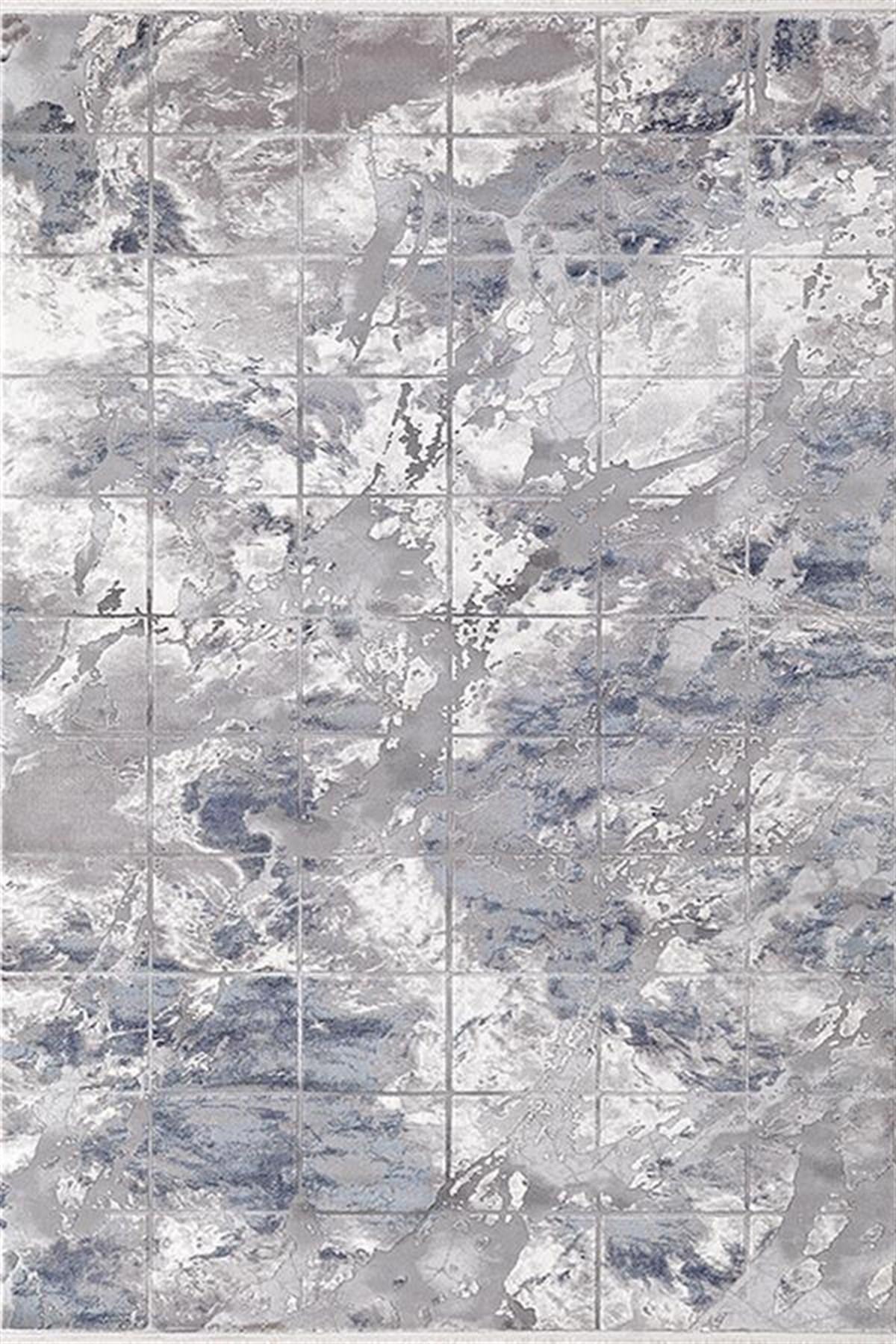 Efsane Halı Astra 31979 Gri 13 mm Akrilik Silinebilir Yıkanabilir Kalın Kaymaz Dikdörtgen Makine Dokuma Salon Halısı 80x120 cm