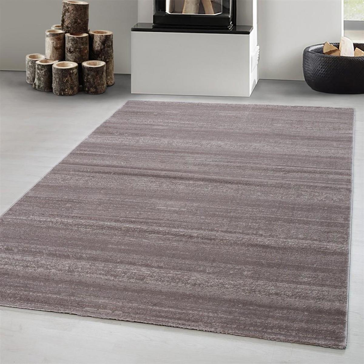Red Halı Bej 6 mm Polipropilen Antibakteriyel Yıkanabilir İnce Kaymaz Taban Dikdörtgen Makine Dokuma Salon Halısı 120x160 cm