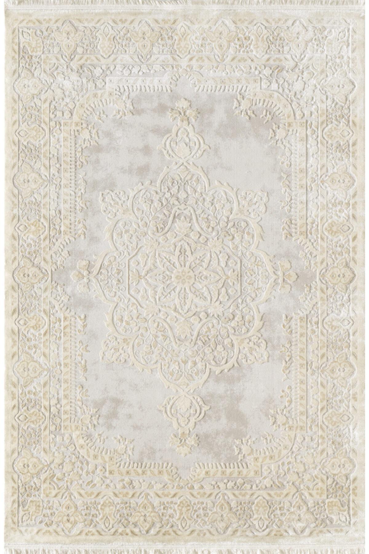 Pierre Cardin Magnifique MQ31G Çok Renkli 10 mm Pamuk Yumuşak Yıkanabilir İnce Kaymaz Dikdörtgen Makine Dokuma Salon Halısı 80x350 cm