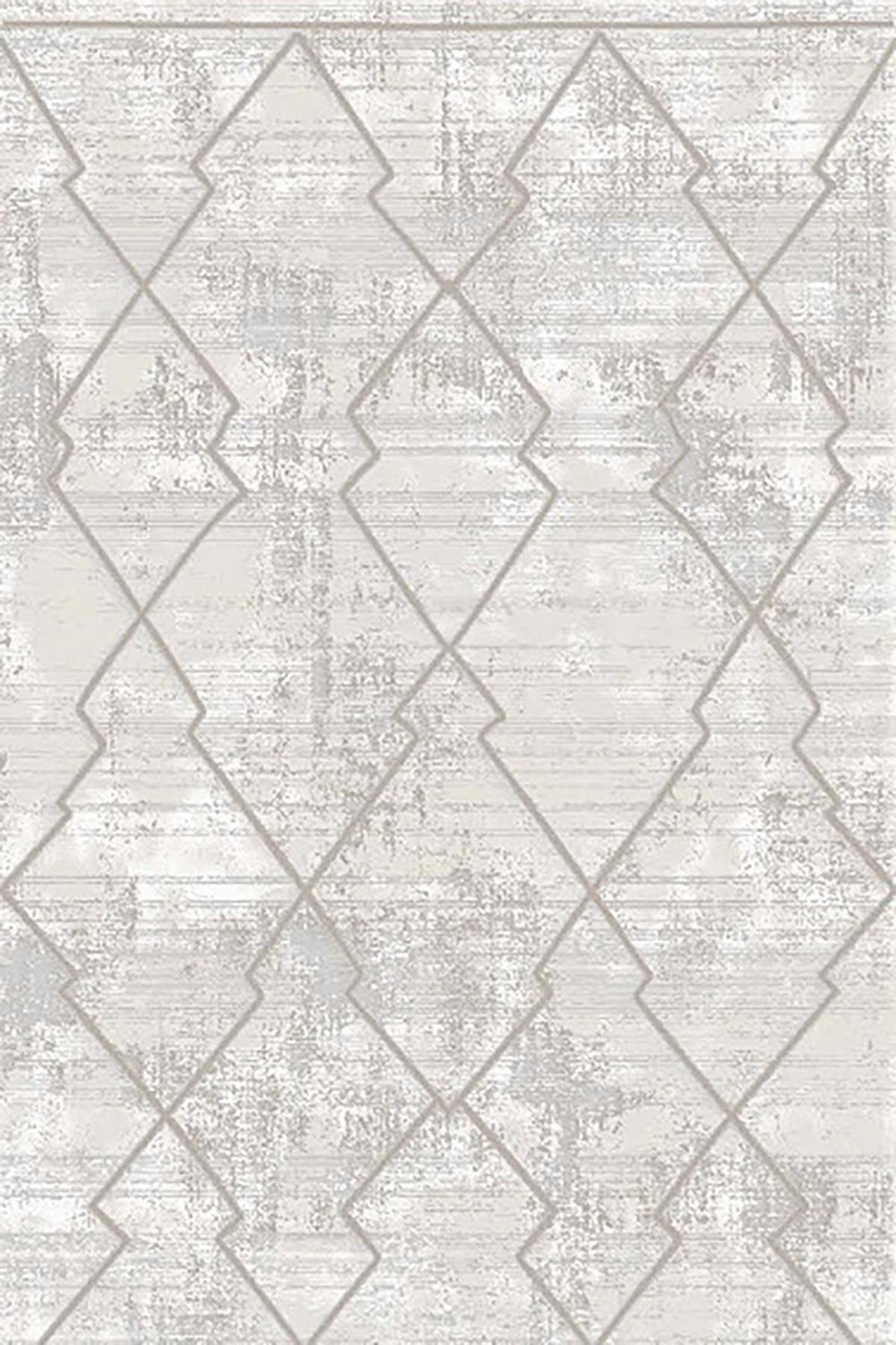 Kreasyon Halı Versay 1358 Krem Yıkanabilir Kalın Pamuk Taban Dikdörtgen Makine Dokuma Salon Halısı 80x150 cm