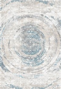 Elexsus Ascension 3328 Bej - Mavi 8 mm Viskon Silinebilir Yıkanabilir Orta Kaymaz Dikdörtgen Makine Dokuma Oturma Odası-Salon Halısı 80x500 cm