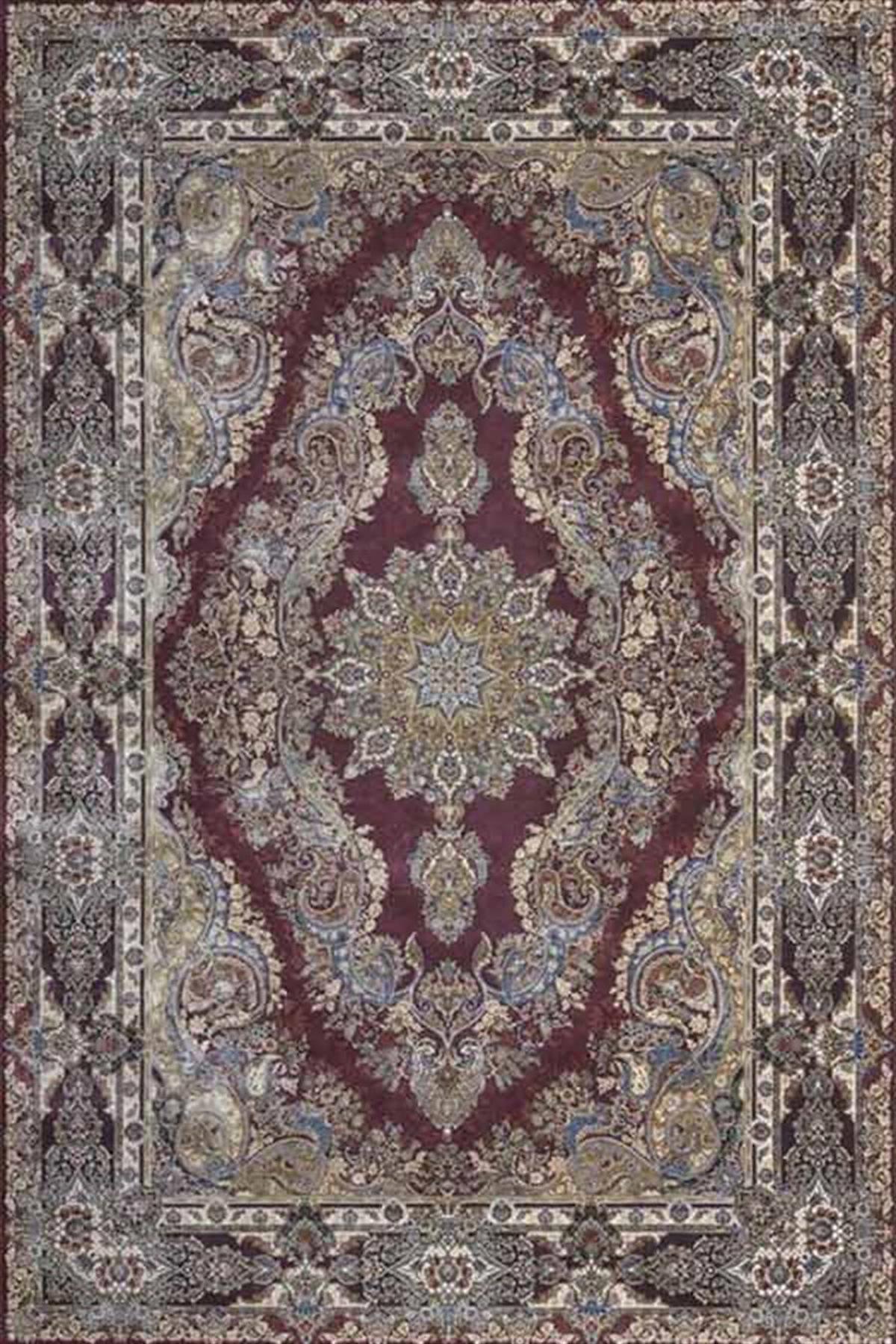 Artemis Halı Silk 5156B Bordo 4 mm Akrilik Yıkanabilir İnce Kaymaz Jüt Taban Dikdörtgen Makine Dokuma Salon Halısı 200x290 cm