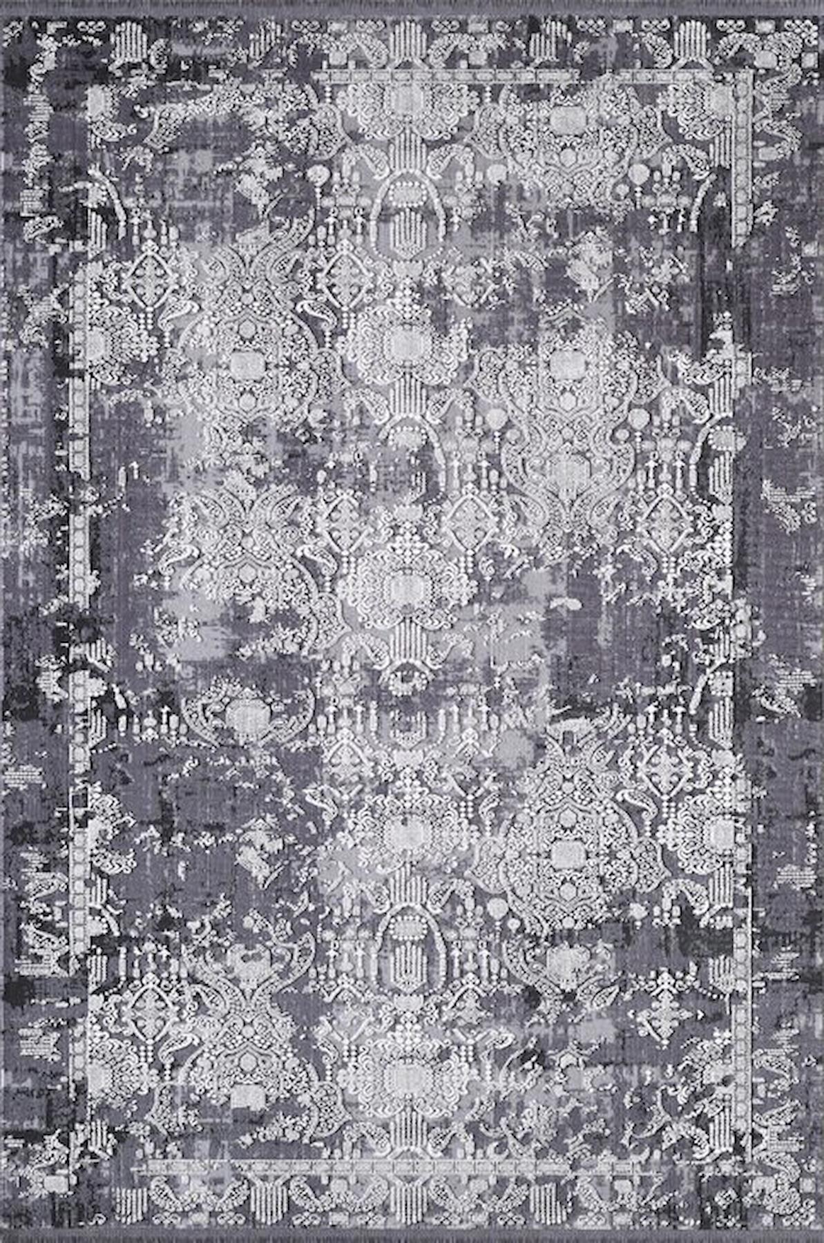 Artemis Halı Inspiration 0651T Antrasit Akrilik Yıkanabilir İnce Kaymaz Jüt Taban Dikdörtgen Makine Dokuma Salon Halısı 160x230 cm