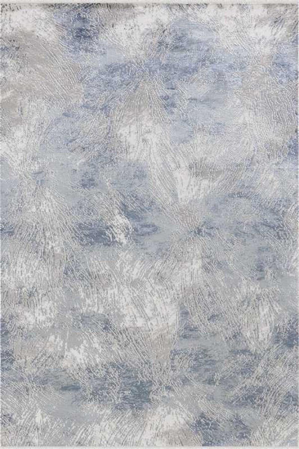 Merinos Tresor 19938 Mavi 8 mm Akrilik Yumuşak Yıkanabilir Kalın Kaymaz Dikdörtgen Makine Dokuma Salon Halısı 180x180 cm