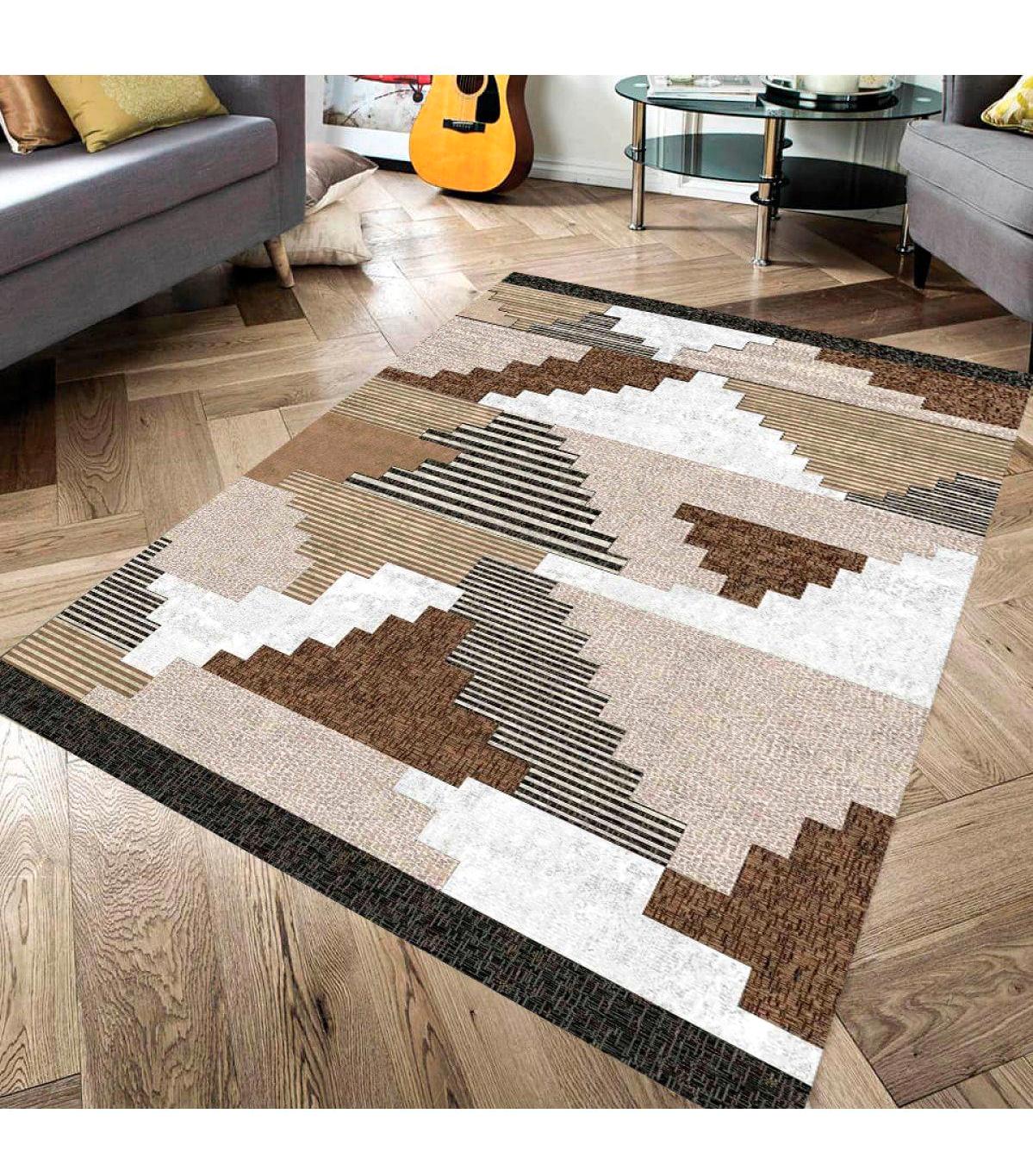 Aldora 151 Çok Renkli 9 mm Deri Yıkanabilir Kaymaz Taban Dikdörtgen Makine Dokuma Salon Halısı 160x500 cm