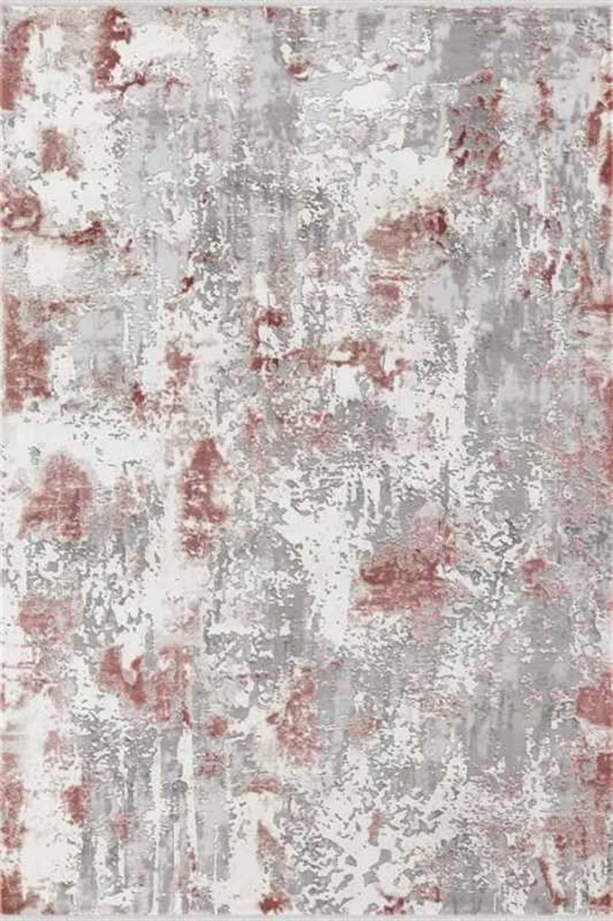 Merinos Therapy 19137 Kırmızı 12 mm Akrilik Yumuşak Yıkanabilir Kalın Kaymaz Dikdörtgen Makine Dokuma Salon Halısı 80x150 cm