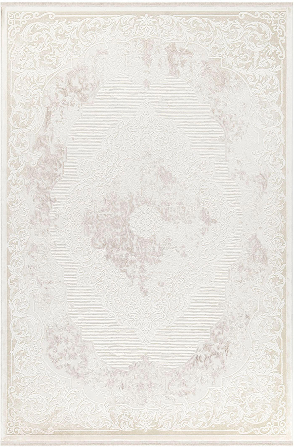 İpek Home Allures 12241 Bej-Kahverengi 8 mm Akrilik Yalıtıma Yardımcı Yıkanabilir Orta Kaymaz Pamuk Taban Dikdörtgen Makine Dokuma Salon Halısı 80x150 cm