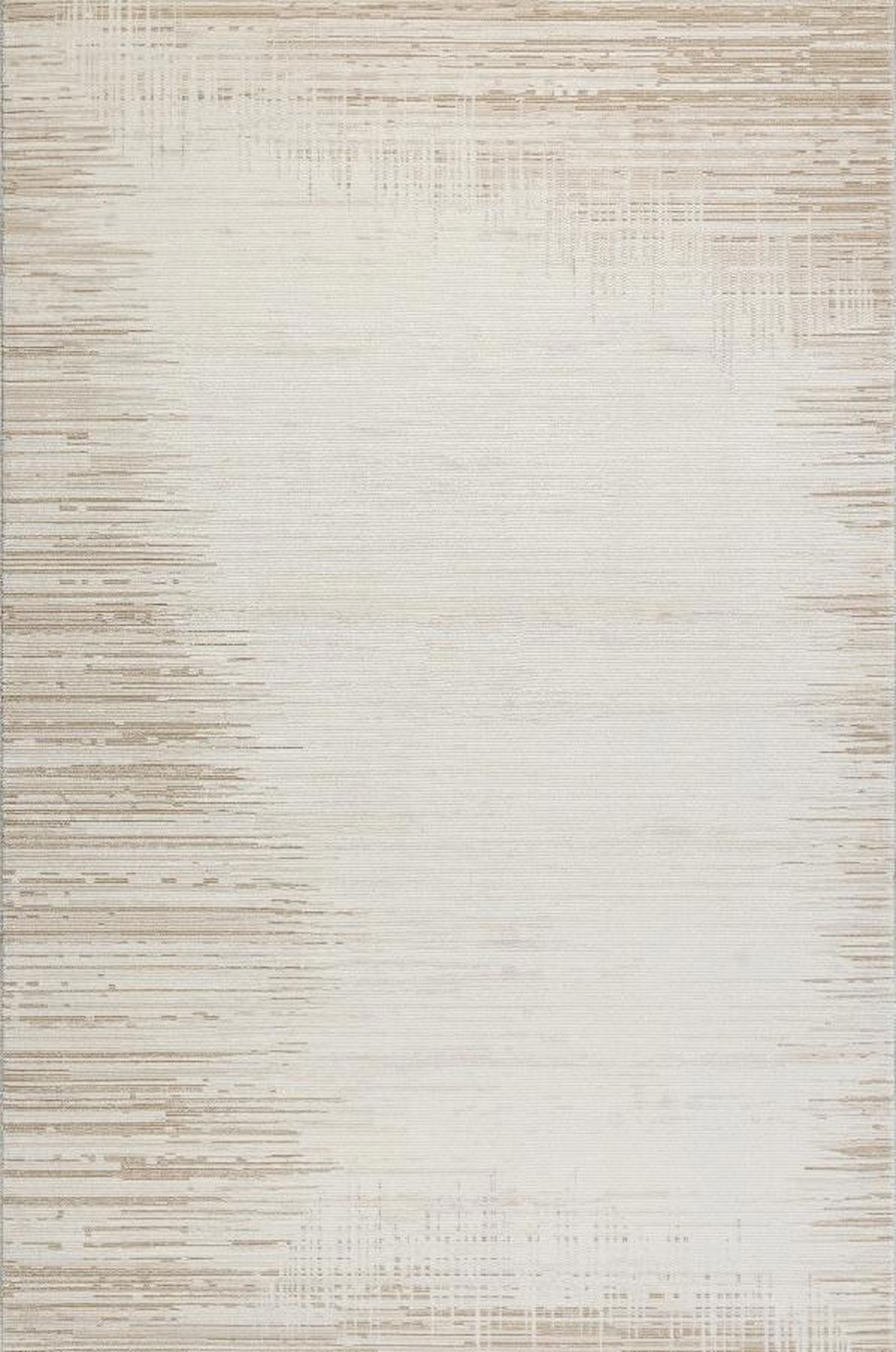 Sanat Halı Mira 3582 Krem 8 mm Akrilik Antibakteriyel Yıkanabilir Kalın Kaymaz Lateks Taban Dikdörtgen Makine Dokuma Salon Halısı 100x150 cm