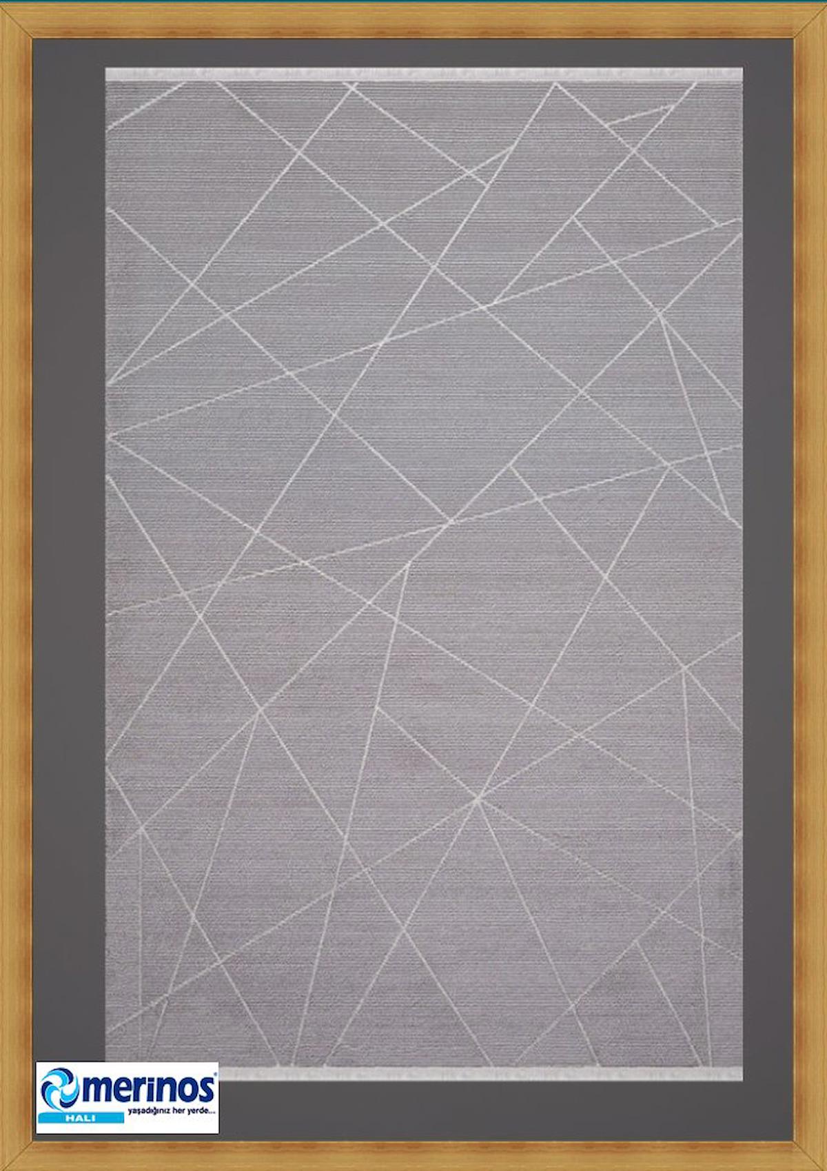Merinos Diyez Krem 12 mm Akrilik Toz tutmaz Yıkanabilir İnce Kaymaz Dikdörtgen Makine Dokuma Salon Halısı 120x180 cm