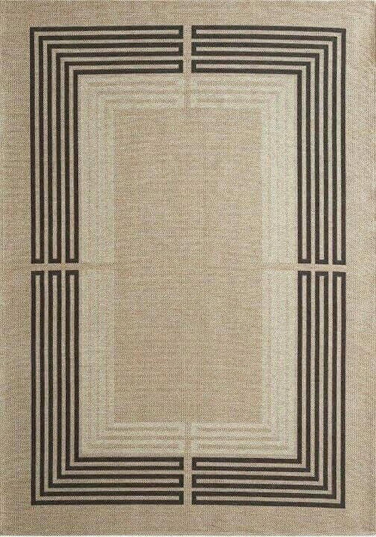 Gümüşsuyu Deco Retro 14347 Gri 4 mm Pamuk-Polyester Toz Tutmaz Yıkanabilir İnce Kaymaz Dikdörtgen Makine Dokuma Salon Halısı 150x220 cm