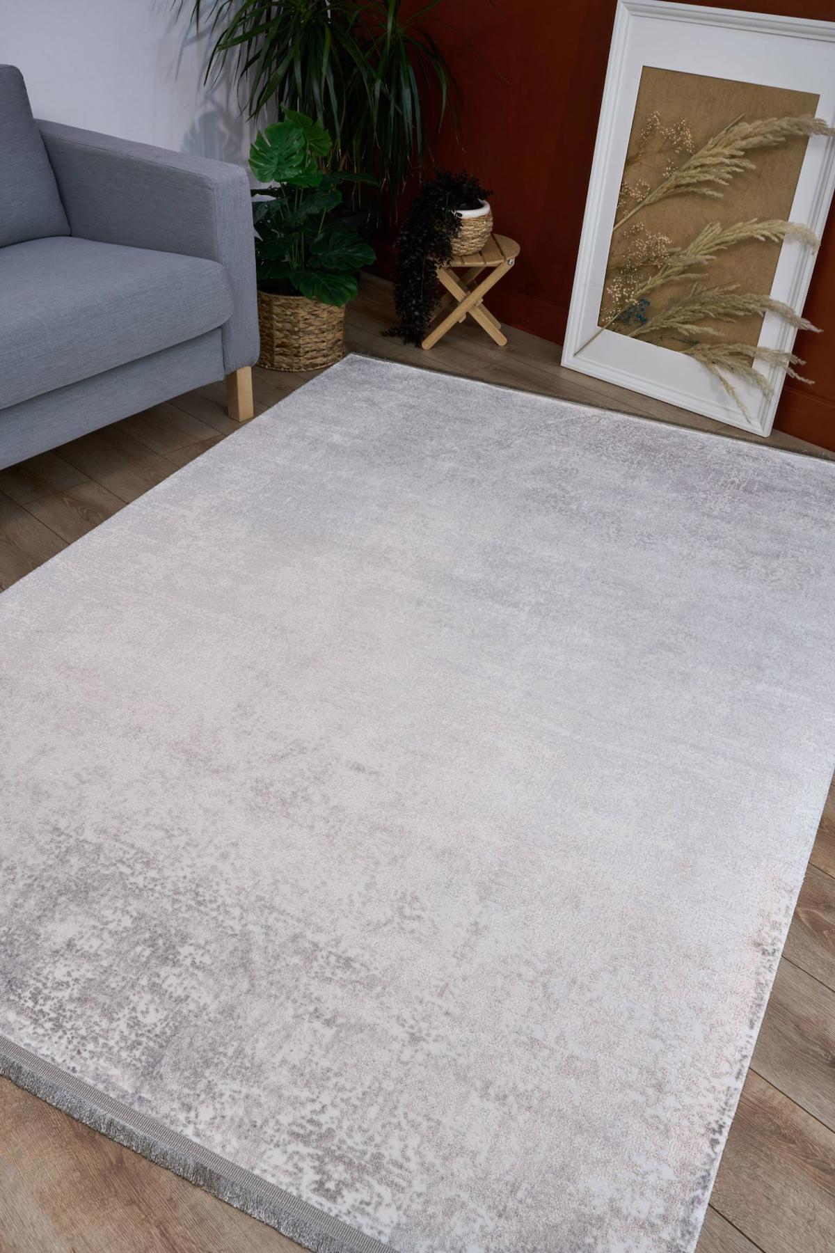 Apex Lucca 6002 Çok Renkli Pamuk Yıkanabilir İnce Kaymaz Jüt Taban Dikdörtgen Makine Dokuma Salon Halısı 80x120 cm