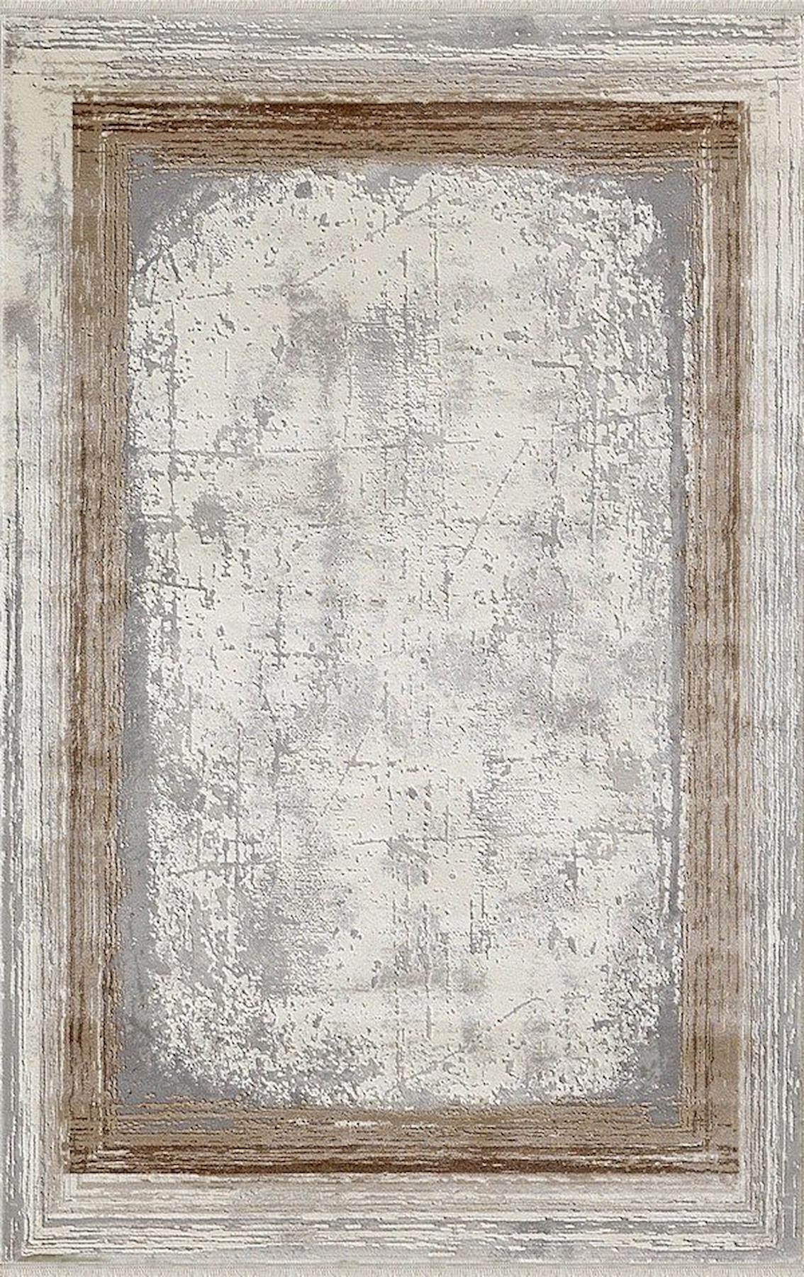 Merinos Therapy 34665 Krem 12 mm Viskon Yumuşak Yıkanabilir kalın Kaymaz Dikdörtgen Makine Dokuma Salon Halısı 100x300 cm