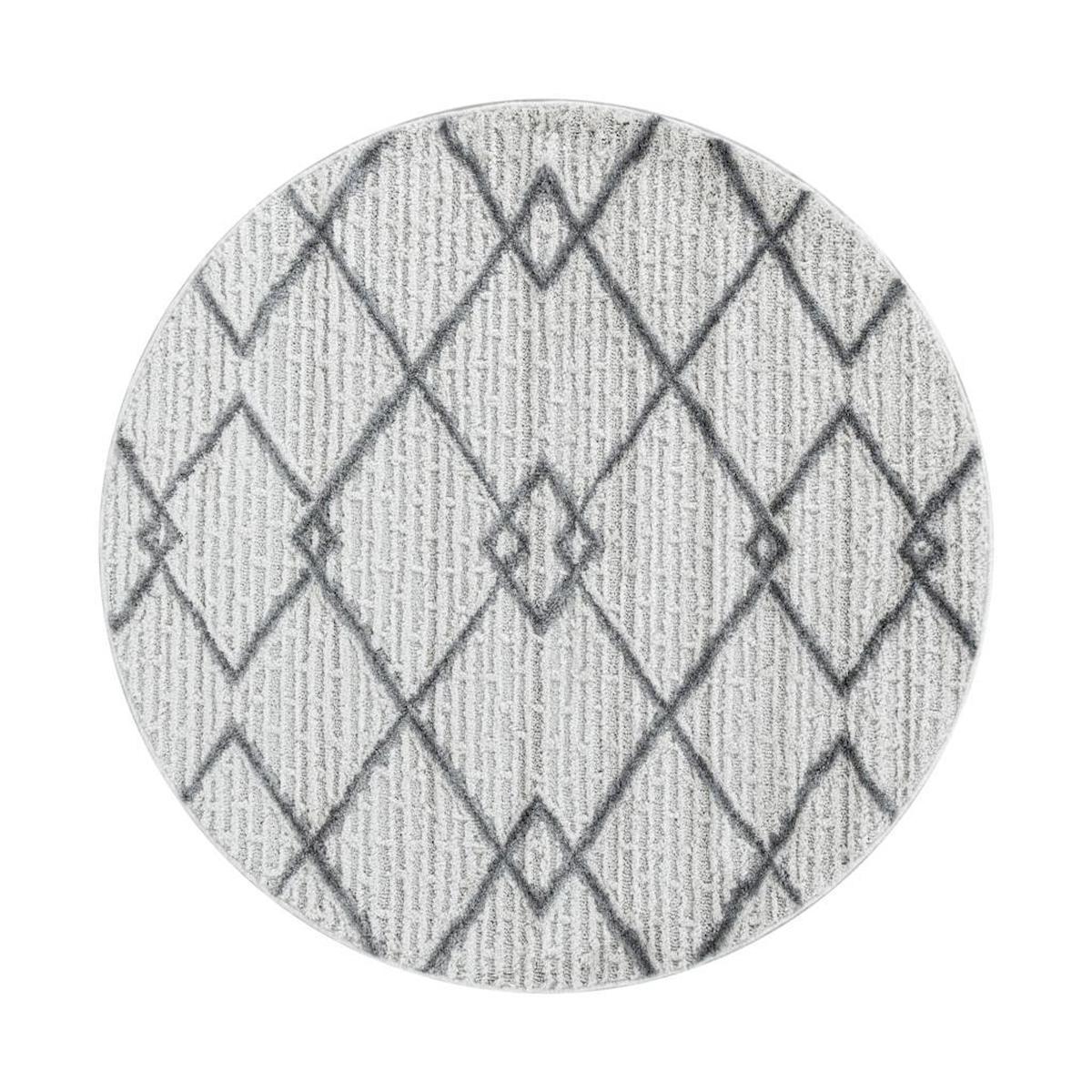 Carpettex Krem 20 mm Polipropilen Antialerjenik Yıkanabilir Kalın Kaymaz Taban Yuvarlak Makine Dokuma Antre-Çocuk Odası-Salon-Yatak Odası Halısı 80x150 cm