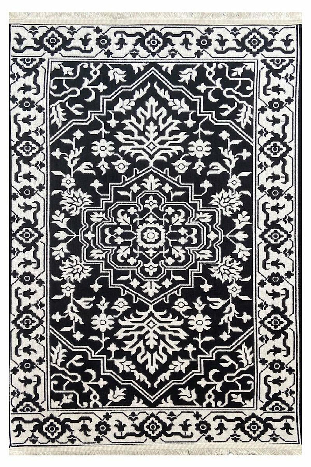 Prizma Home V6501 Çok Renkli Pamuk Toz Tutmaz Yıkanabilir Orta Dikdörtgen Makine Dokuma Oturma Odası-Salon Halısı 100x200 cm